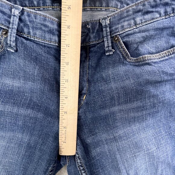 Banana Republic Jeans Womens 8 Blue Stretch Denim Straight Leg Classic Fit Pants - Picture 8 of 16